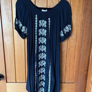 LOFT Dress with White Embroidery